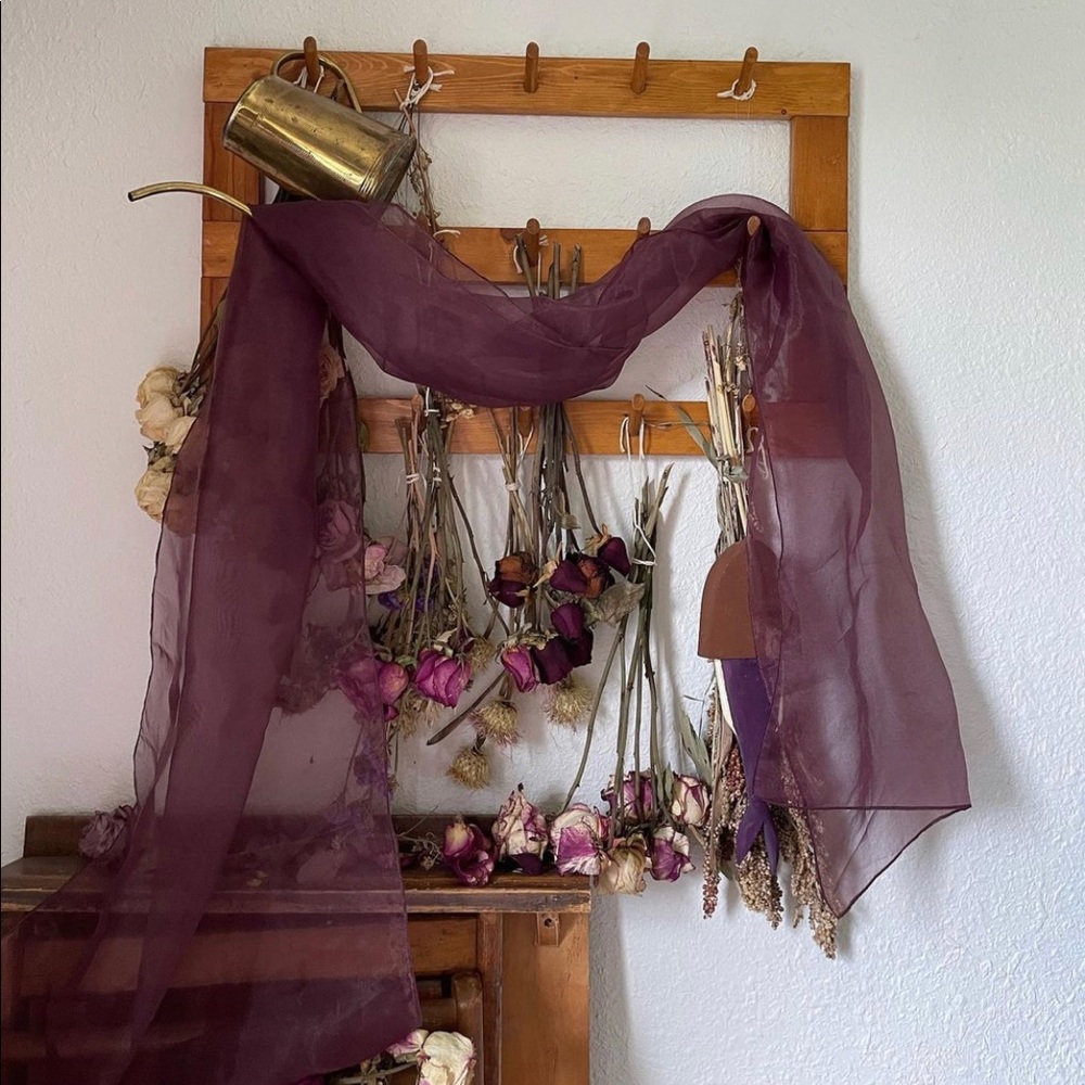 Gauzy Plum Scarf Wrap Shawl